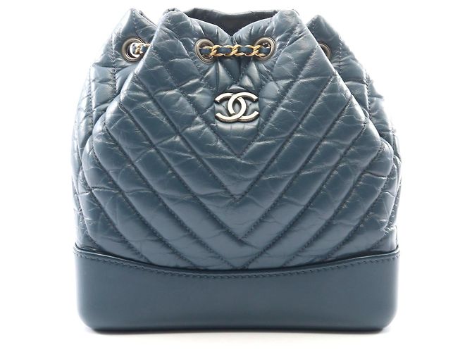 Chanel Gabrielle Small Lederrucksack Blau