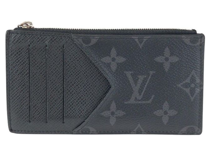 Portacarte e monete Monogram Eclipse Louis Vuitton Nero