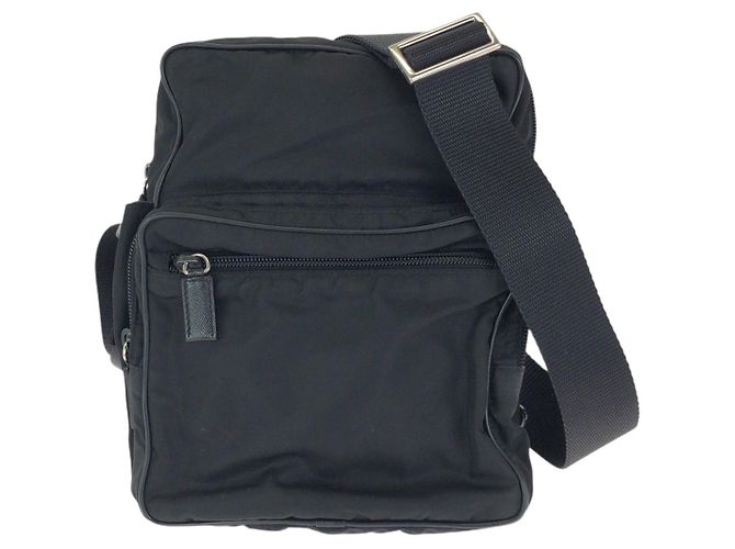 Prada Tessuto Nylon Schultertasche Schwarz