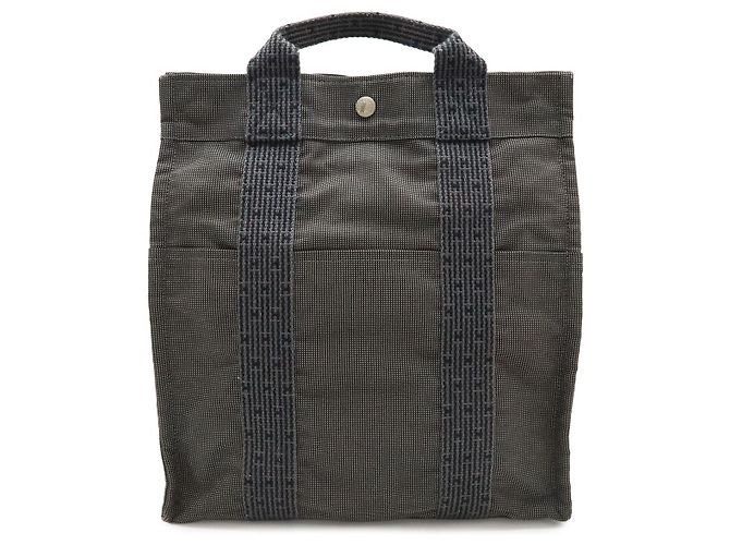 Hermès Mochila de lona Hermes Aile Line MM Cinza
