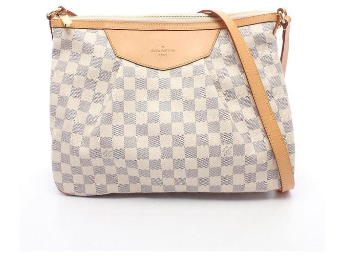 Bolso de Hombro Louis Vuitton Siracusa MM Damier Azur Coated Canvas
