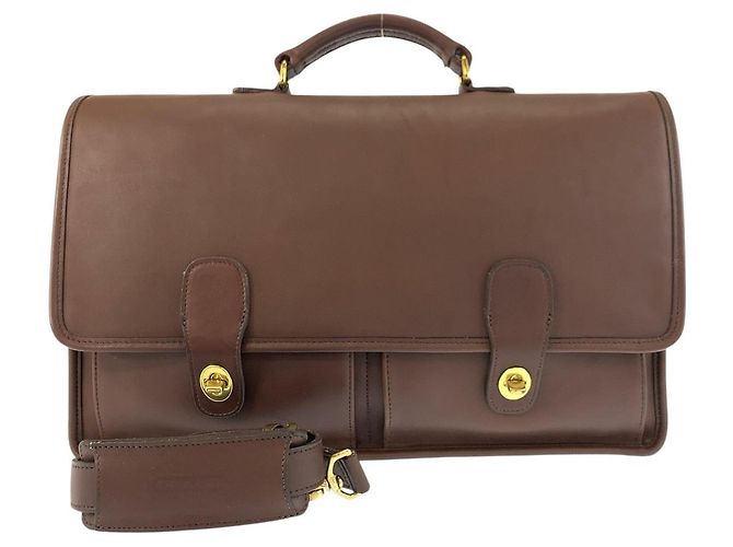 Mallette en cuir COACH Marron