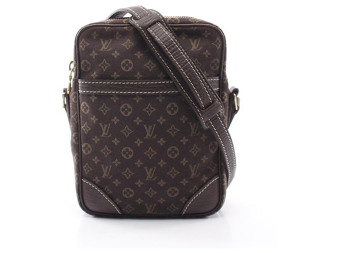 Pochette Danube Monogram Mini Lin Shoulder Bag Louis Vuitton Marron