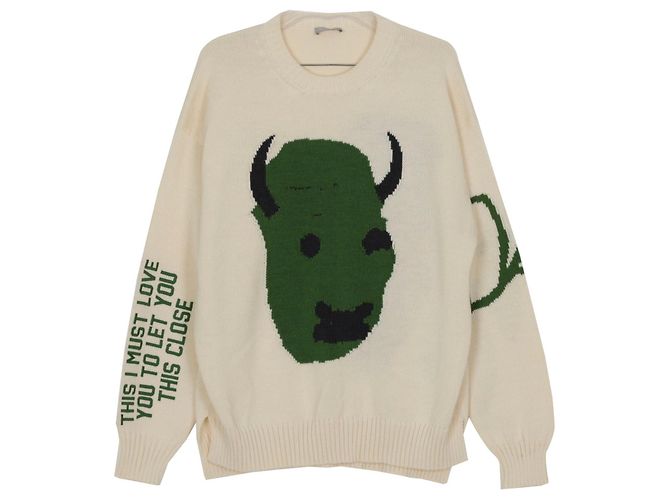 Dior Cactus Jack Ecru Wollstrick Größe Weiß