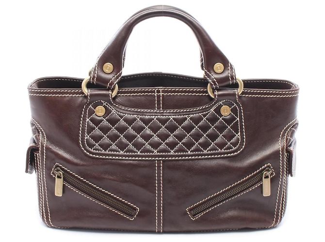 Céline Bolsa de couro CELINE Marrom