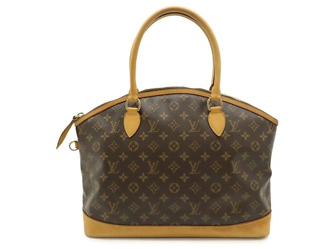 Tote horizontal Louis Vuitton Monogram Lockit Marrom