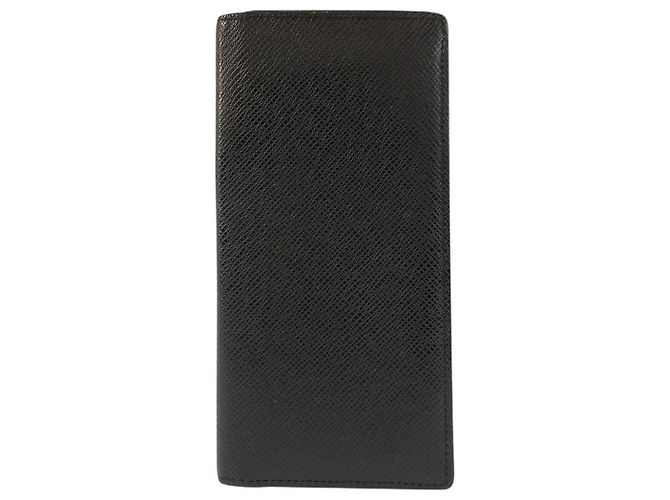 Louis Vuitton Taiga Leather Long Wallet Black