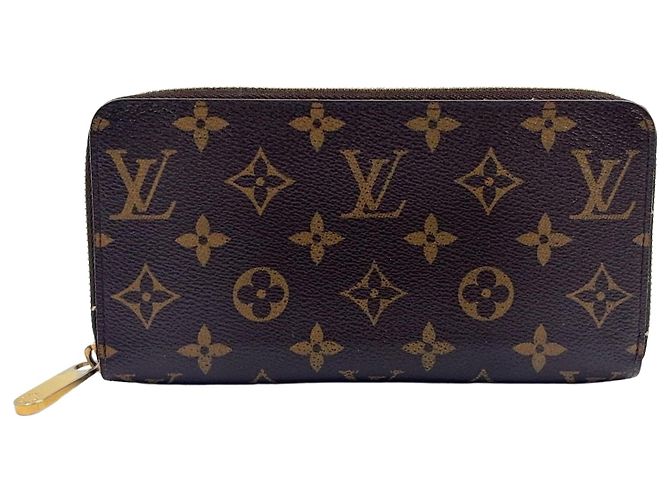 Cartera Zippy Louis Vuitton Monogram Marrón Castaño