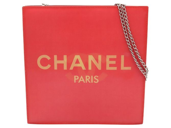 Borsa a tracolla in tessuto Chanel Coco Mark Rosso