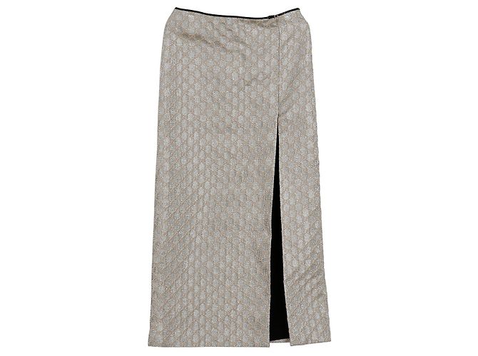 Gucci Gg Langer Rock mit Schlitz