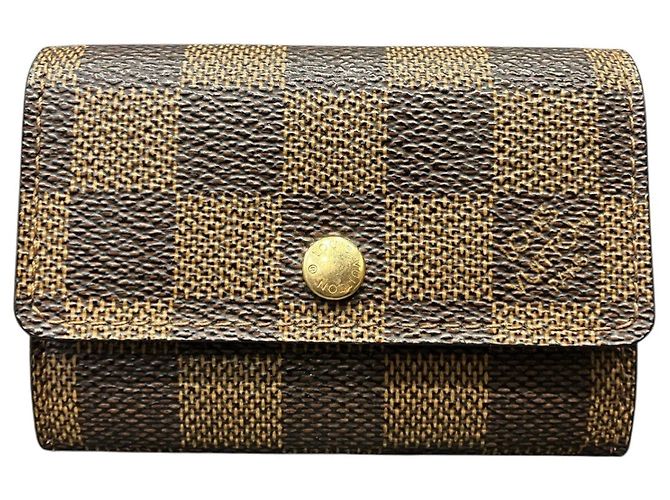 Louis Vuitton Damier Ebene Coin Case Brown