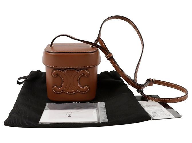 Céline Piccola borsa a tracolla e a spalla Box Triope Marrone