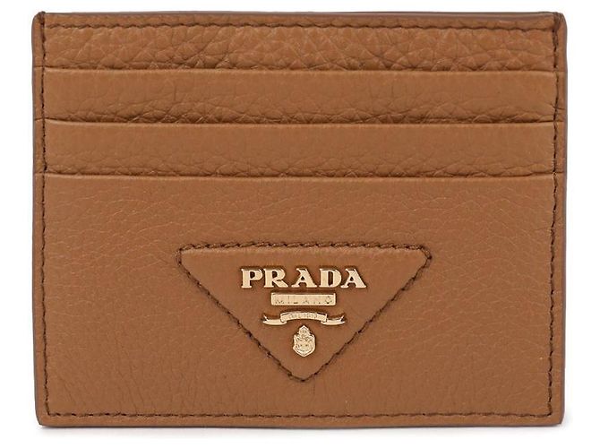 Prada Lederkartenetui Braun