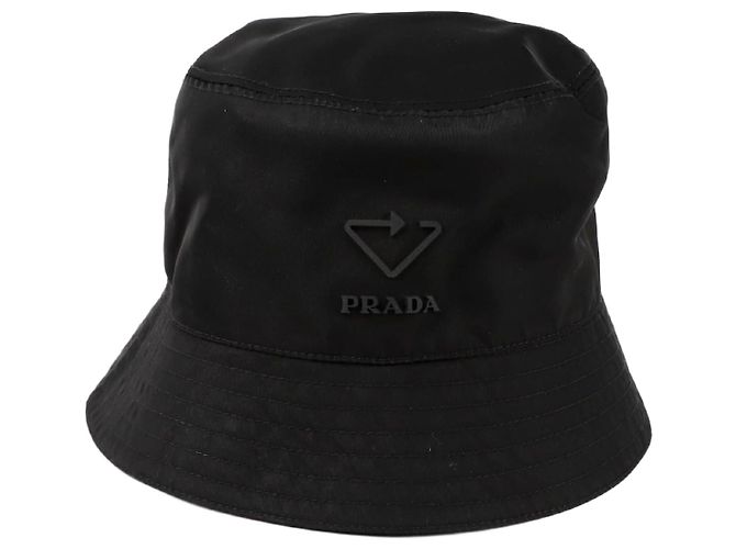 Prada Logo Bucket Hat Größe Schwarz 