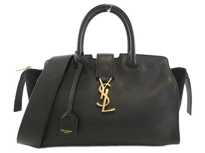 Yves Saint Laurent Sac à bandoulière Saint Laurent Downtown en daim de veau Noir 