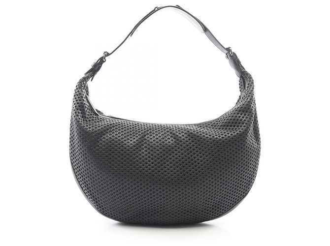 Christian Dior Borsa a tracolla Dior in mesh e pelle Nero