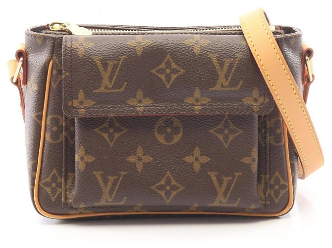 Borsa a tracolla Louis Vuitton Vivacite PM Monogram Coated Canvas Marrone