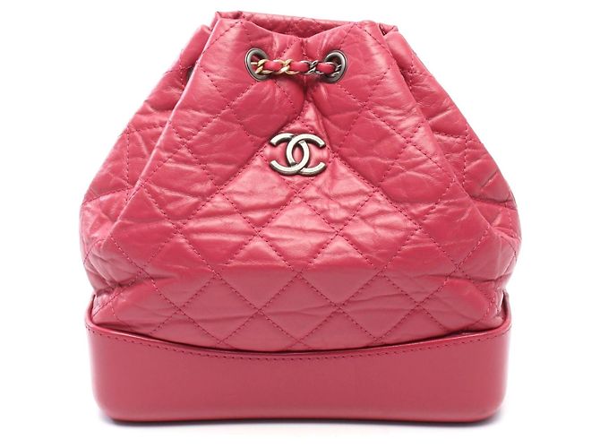 Chanel Gabrielle Small Leather Backpack Pink