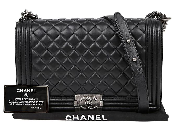 Chanel Borsa a tracolla Boy Large per ragazzo Nero
