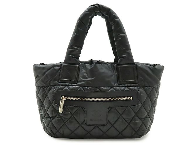 Sac Tote Chanel Coco Cocoon em nylon e couro Preto