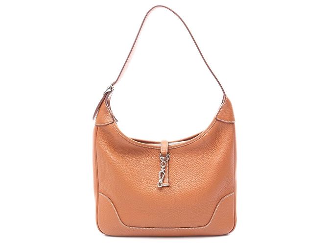 Hermès Bolsa de ombro em couro Hermes Trim 31 Marrom