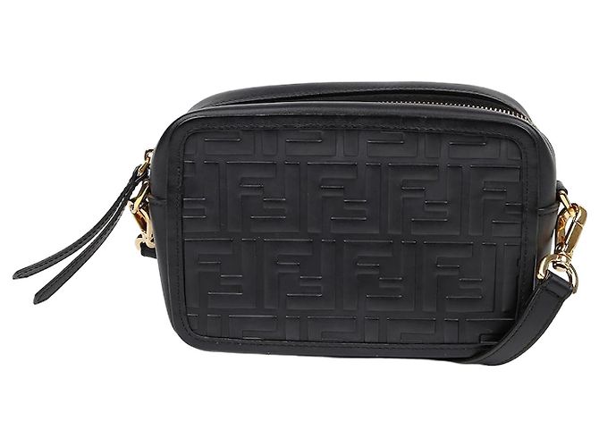 Fendi Borsa a tracolla camera con logo Ff Nero