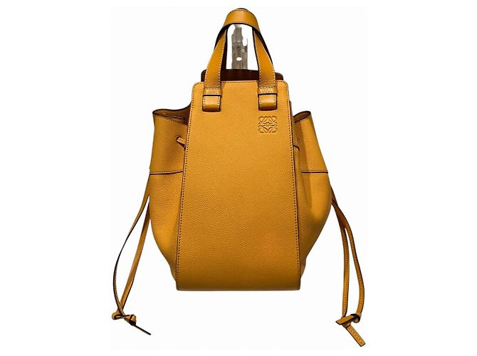 Bolsa Hammock de couro de bezerro Loewe Laranja