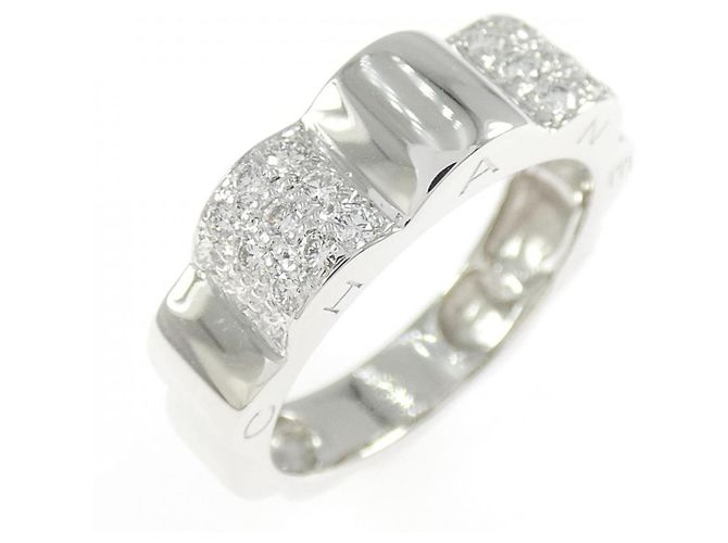 Anillo Chanel Profil De Camelia Small en oro blanco de 18K Plata Metálico