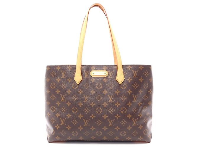 Borsa Tote Louis Vuitton Wilshire MM Monogram Marrone