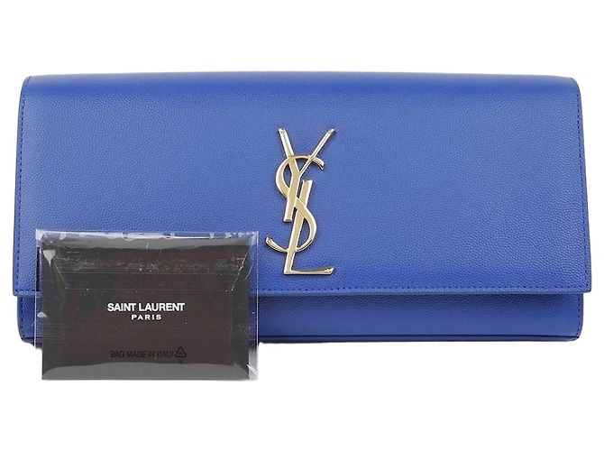Saint Laurent Clutch Cassandra Blu 