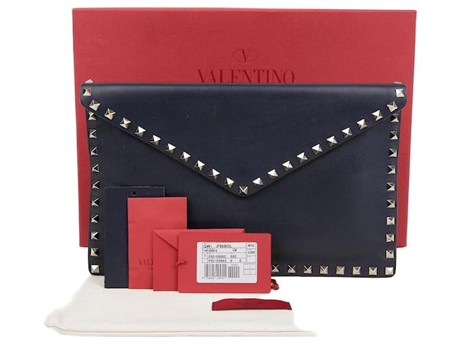 Valentino Garavani Pochette Rockstud Bleu 