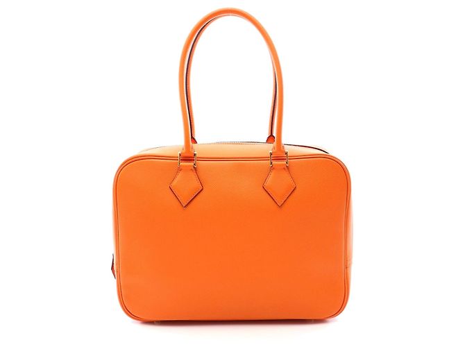 Hermès Hermes Plume 28 Lederhandtasche Orange