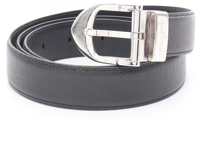 Louis Vuitton Sangle Classic Gürtel aus Taiga-Leder Schwarz