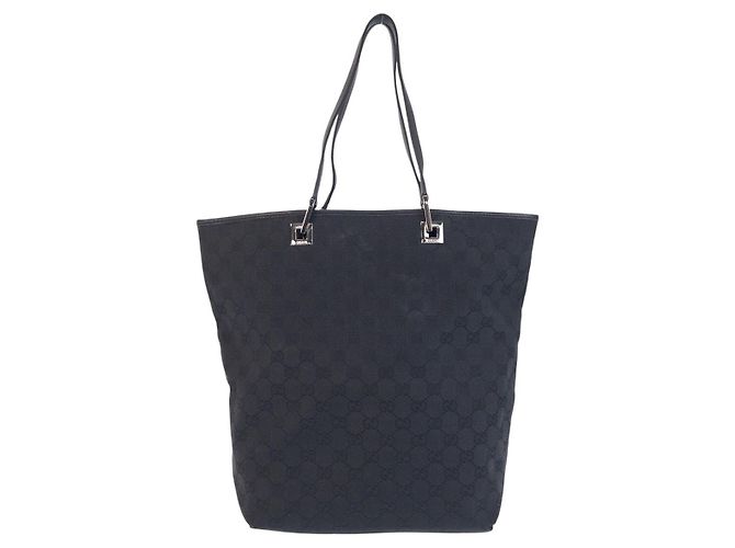 Borsa Tote Gucci GG Canvas e Pelle Nero