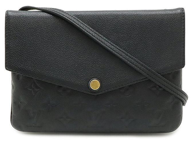 Bolsa de Ombro Louis Vuitton Twice Monogram Empreinte Preto