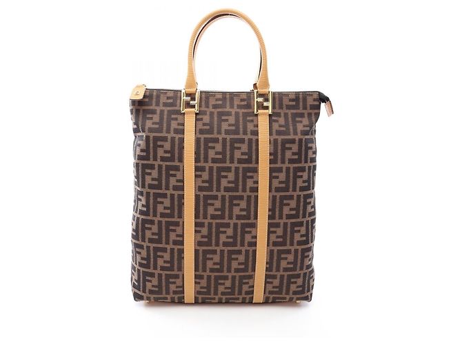 Bolsa Tote Fendi Zucca Canvas Marrom