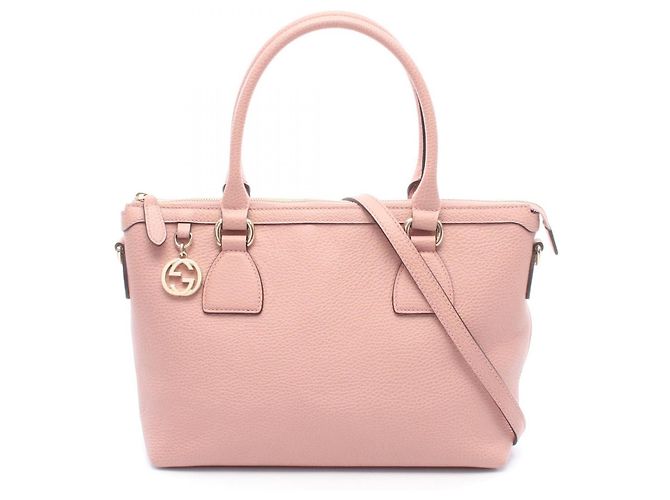 Bolsa 2way de couro Gucci Interlocking G Rosa