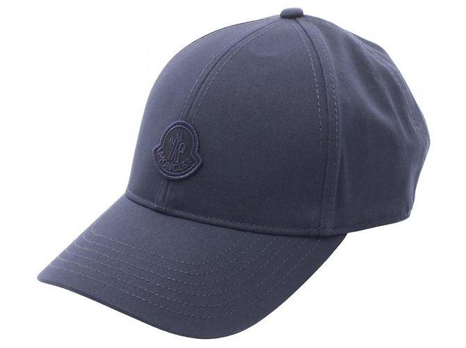 Moncler BASEBALL Baumwollkappe Blau
