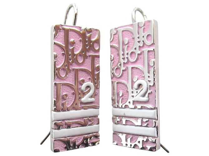 Orecchini Christian Dior Trotter Argento Metallico