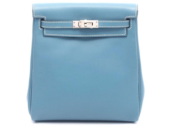 Hermès Hermes Kelly Ado PM Lederrucksack Blau