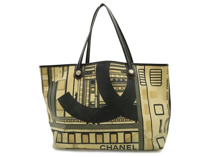 Borsa Tote in PVC Chanel Central Station Blu