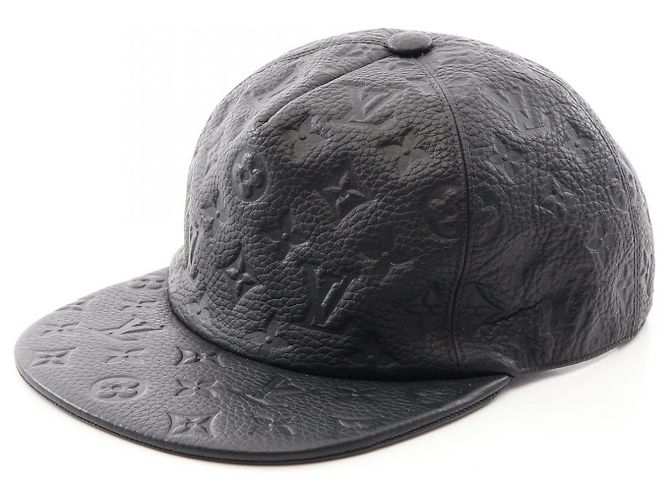 Gorra de cuero Louis Vuitton Monogram Cuir 1.0 Negro