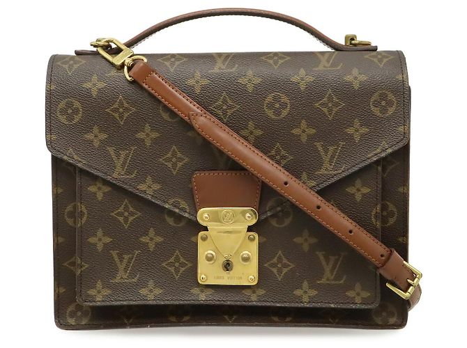 Bolsa Louis Vuitton Monogram Monceau 28 Marrom