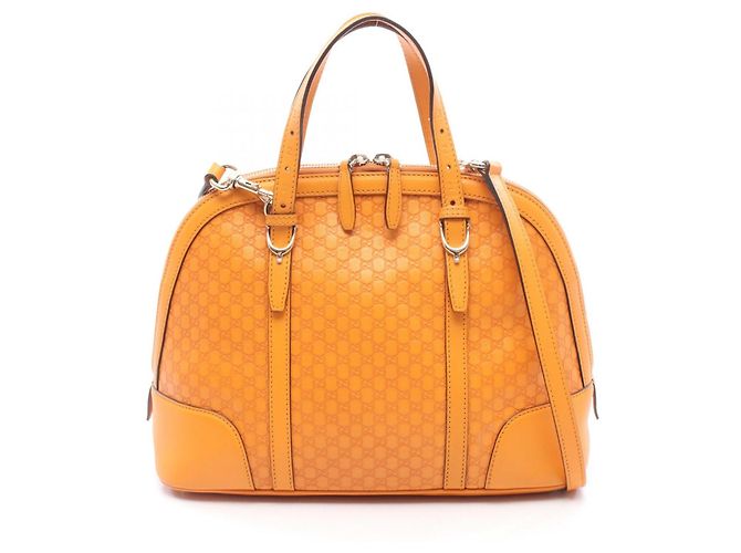 GUCCI Nice Leder 2way Handtasche Orange