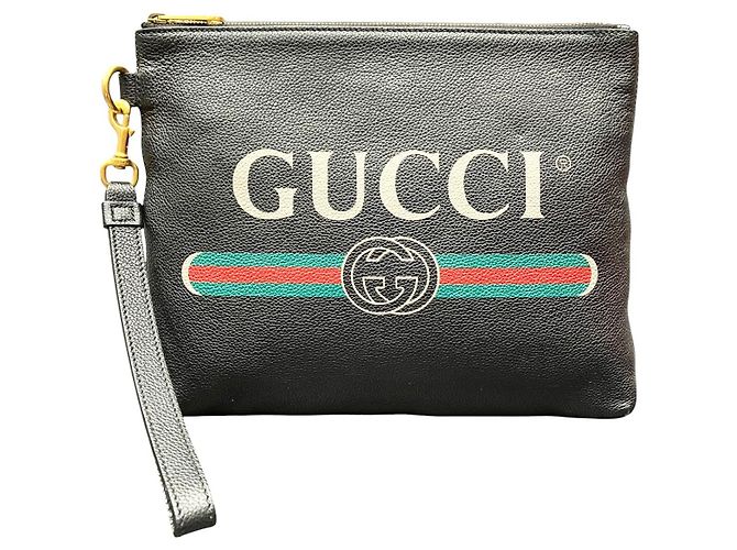 Clutch in pelle Gucci Nero