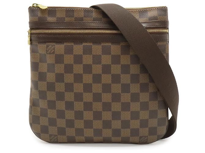 Bolsa de ombro Louis Vuitton Damier Marrom