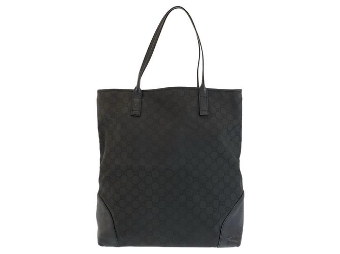 Borsa Tote Gucci GG Canvas e Pelle Nero