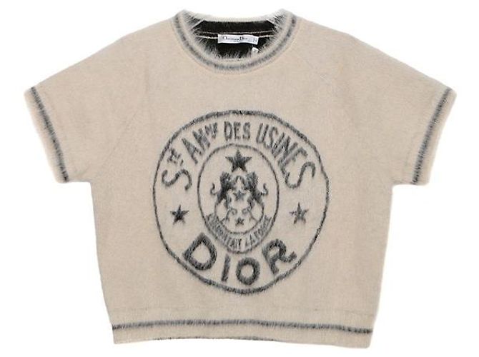 Dior Kurzarm Strickgröße Weiß 
