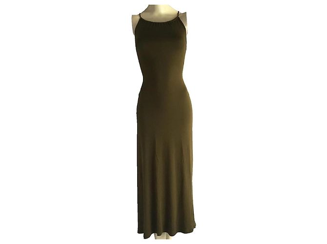 Céline Vestido largo Celine verde oliva