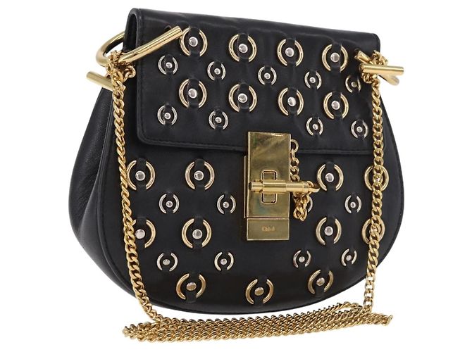 Chloé Mini borsa in pelle Chloe Drew Nero